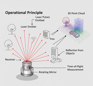 航空機によるLiDARスキャン